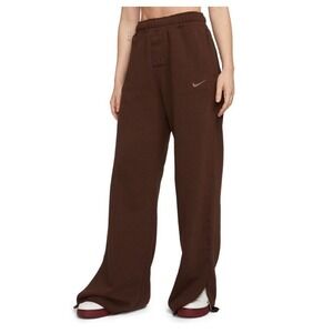 Nike Women Large High Waisted Wide Leg Sweatpants French Terry Sportswear Casual